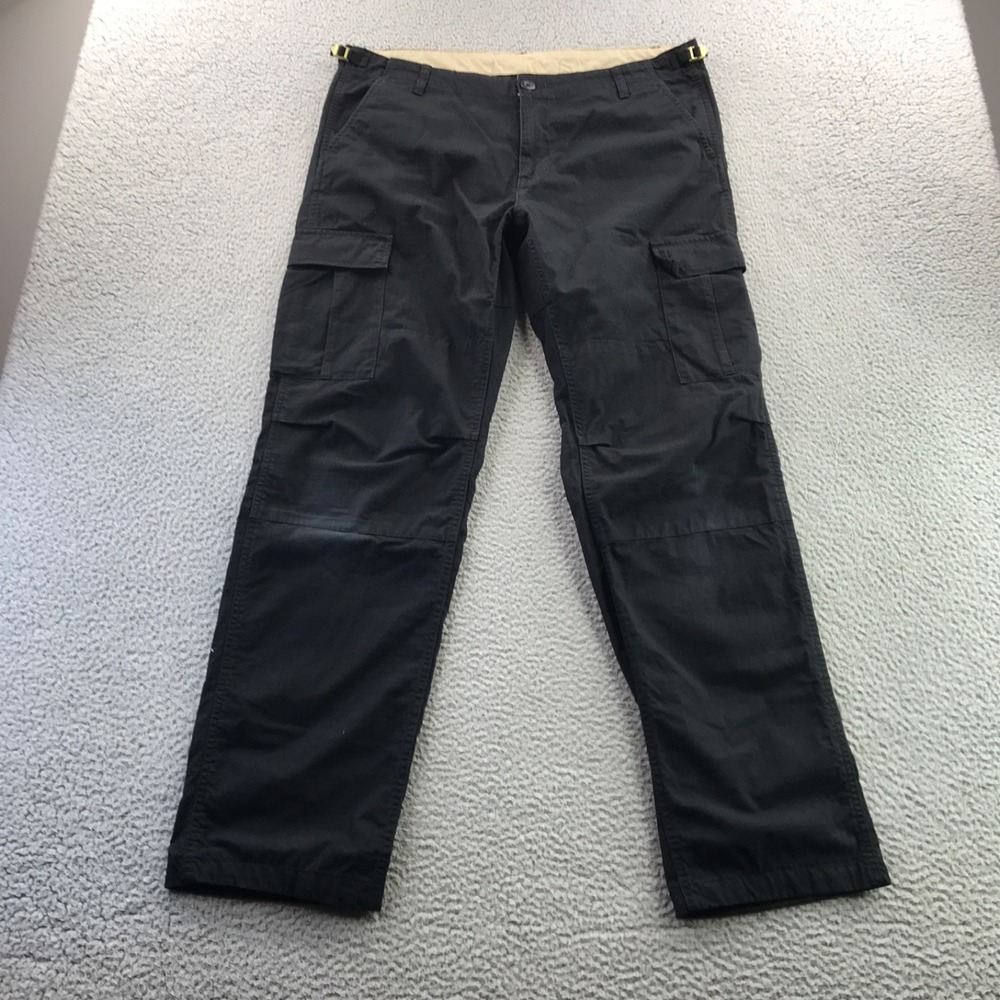 Carhartt Aviation Pants Mens 36x32 Black WIP Cargo Military Work In Progress